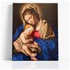 Arredi Murali Quadro famoso Madonna col bambino del Sassoferrato di Salvi stampato su tela, decorazione di Arredi Murali, wall decor