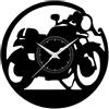Handmade Fusorario Orologio in Vinile da Parete LP 33 Giri Silenzioso Idea Regalo A Tema Cafe racer moto