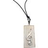 Cozzi Gioielli Chiave di Violino : Ciondolo in Argento 925 - Pendente Chiave di Sol con Girocollo - Musica - Musicista - Arte - Note Musicali