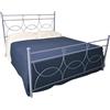 AESSEGI Letto Matrimoniale 160x190 Ferro Battuto Blu carta da zucchero Artigianale Made in Italy. Modello Marianne, Struttura Metallo, Spedizione inclusa.
