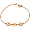 Generico Bracciale Minimal zampine - Bracciale mini zampine - Bracciale impronte (Oro Rosa, Tre Zampe)