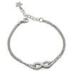 Generic Bracciale in acciaio con simbolo dell'infinito - braccialetto infinito