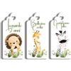 Handmade 15 Cartellini Tag Bigliettini con Animali della Foresta e Safari | Personalizzati con Nome e Frase, Ideali per Bomboniere, Segnaposto, Compleanno o Battesimo