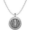 GIOVANNI VITALE GIOIELLI Ciondolo Uomo Argento 925, Gladio Romano, Incisione Personalizzata, Forma Rotonda 20 mm, Spessore 2 mm, Collana 50 cm
