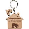 Faltec Portachiavi personalizzato casa nuova - qualunque cosa accada noi ci vediamo a casa - regalo per coppia! - idee idea regalo legno personalizzato