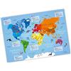 nikima Schönes für Kinder Nikima - Poster educativo per bambini mappa del mondo - Poster, per scuola materna, scuola, inizio a scuola, scuola, scuola, scuola, cameretta dei bambini, decorazione da parete, formato DIN A3420 x