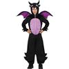 FIESTAS GUIRCA | Costume Drago Nero Bambini - Tuta, Cappuccio e Ali - Costumi di Animali e Creature Mitiche per Halloween, Carnevale e Feste in Maschera - Ideale per Bambini