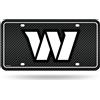 Rico Industries NFL Football Washington Commanders Carbon Fiber Metal Tag 12 x 6