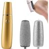 Hliloy Exovan, lucidatrice elettrica per piedi Exovan, lucidatrice elettrica per piedi a 360°, ricarica USB, comoda smerigliatrice elettrica per piedi e calli, funzionamento silenzioso (oro)