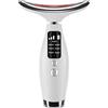 Generico MASSAGGIATORE VISO E COLLO 7 IN 1 RICARICABILE USB ANTIRUGHE CON LED E DISPLAY