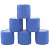 STpro Kinesiologia non tessuto coesivo elastico impermeabile atletico Alleray testato bendaggio flessibile 5cm * 450cm, 6 rotoli, blu