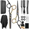 AULikY Kit di 15 forbici professionali da parrucchiere in acciaio inox, per sfoltire i capelli, per barbiere, salone, casa, uomini, donne, bambini, adulti