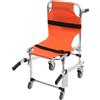 panfudongk Sedia pieghevole di emergenza, per scale, con ruote universali, portata 160 kg, per salvataggio in caso di emergenza (arancione)