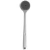 NiuLumea Spazzola da bagno in silicone con manico lungo, doppia faccia per scrub delicato e massaggio per la pulizia della schiena, compatibile con doccia e vasca da bagno (grigio)