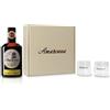Amaronna Box Regalo Amaro Artigianale Siciliano 500 ml con 2 Bicchieri - Confezione Regalo Premium Made in Italy (Fico d'india di Sicilia)