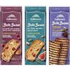 Galbusera Assortimento Galbusera BelleBuone Fette Biscottate 5 Colazioni. 15 Monoporzioni da 40 gr, assortite in tre varietà: mandorle e mirtilli rossi, fichi e nocciole, cioccolato e semi.