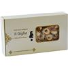 PASTICCERIA ARTIGIANA IL GIGLIO DOLCI DI TIRIKEDDAS CON MIELE - Biscotti Artigianali della tradizione Sarda con ripieno di miele - Pasticceria Artigiana Il Giglio Dolci di Sardegna - Confezione rigida riciclabile 350 grammi