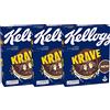 CAIYA 3X Krave Cookies & Cream Cuscini Fagottini di Cereali con Ripieno di Crema Biscotto 410g [3 Confezioni]