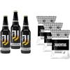 Bombeer della JUVENTU.S 3 Bottiglie da 33cl + 3 Patatine da 25gr - Birra Originale By Christian Vieri - Puro Malto Bottiglie di Vetro - Made in Italy