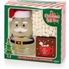 Generico Set per cioccolata calda con un bicchiere di pan di zenzero, un delizioso mix di latte di cioccolato e mini marshmallow. Ottima ed Esclusiva Idea Regalo !