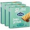 CAIYA 3X Scotti Barretta Snack con Farina di Riso e Ripieno al Cacao Senza Lattosio (Lactose Free) 150gr [3 Confezioni]