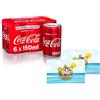 ipt Cocacola in lattina 150ml 12 pz + Etichette adesive per Festa a Tema Fai da Te (Arca di Noè)