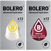 Generico SET 24 BOLERO bustine da 3 grammi 12 ice tea lemon limone + 12 Cherry Ciliegia Preparato istantaneo per Bevande con Stevia e Vitamina C e Senza Zucchero
