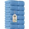Utopia Towels - Set di 6 asciugamani (40 x 70 cm) in 100% cotone filato ad anelli, morbidissimi e altamente assorbenti, 600 g/m², per bagno, palestra, doccia, hotel e spa (blu elettrico)