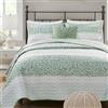 Madison Park Set copripiumino, copriletto floreale in seersucker per letto king size, biancheria da letto leggera per tutte le stagioni, set di trapunta per fattoria, trapuntatura vermicelli, cuscino,