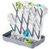 SpaceAid Scolapiatti per biberon con 20 ganci, salvaspazio da cucina, organizer verticale per biberon, organizer per accessori da bancone (bianco e grigio)