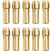 Septoolshop Set di 10 mandrini per trapano, adattatori in ottone per utensili rotanti con gambo da 4,2 mm e 4,8 mm, accessori per levigatura, gamma di serraggio da 0,5 a 3,2 mm, 4 ganasce (4,8 mm)