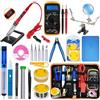 AUBEST Stazione di Saldatura, Kit for saldatore, kit for saldatore a temperatura regolabile da 80 W con kit di strumenti di saldatura for tappetino da lavoro con isolamento termico ESD(1303-01)