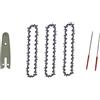 BUYTUS Set di lame for motosega da 4 pollici Mini sega elettrica portatile senza fili 28 nodi 14 coltelli Motoseghe a batteria for attrezzi giardino in legno(4inch set2)