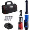 ACDelco ARW1218-K18 Serie G12 12 V Li-ion Cordless 3/8 Chiave a Rachet Estesa e ¼ Chiave a Cricchetto Kit di Utensili Combo