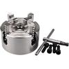 PXAMORTEL Mandrino per tornio da legno Set mandrini for tornio for legno K72-100 4 griffe indipendenti da 100 mm, acciaio temprato manuale