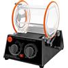 RibasuBB 60 W Rotary Tumbler Lucidatrice superficiale Tumbler, Tamburo per lucidatura, lucidatrice per gioielli, smerigliatrice a sfere, 3 kg, 4 velocità di controllo con timer