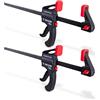 POWERTEC 71594 - Morsetto per barra a sgancio rapido da 12 pollici con spalmatore da 45,7 cm, 2 pezzi