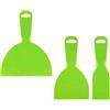 QUINTRA Set da 3 pezzi in diversi set di plastica, raschietto in plastica, raschietto per vernice, strumento multifunzione per la casa, set completo con batteria (verde, taglia unica)