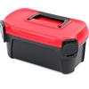 Kistenberg Cassetta degli attrezzi SMART, con portautensili integrati, in plastica ABS, 328 x 178 x 160 mm, colore: nero-rosso
