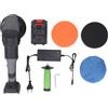 Klanata Kit lucidatrice tampone a batteria 21V con motore brushless - Lucidatrice orbitale a doppia azione da 6 pollici con velocità variabile da 3000 a 6000 giri/min e batteria da 3,0 Ah