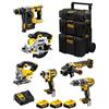 DeWALT Kit DWK600 (DCD796 + DCH273 + DCG405 + DCF887 + DCS331 + DCS391 + 3 batterie da 5,0 Ah + caricatore + caddy 3in 1)