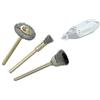TIVOLY - Set di 3 spazzole in acciaio multiuso - pennello (Ø5 mm), taglio (Ø12 mm), circolare (Ø19 mm) - Spazzolatura dei metalli duri - Attacco: coda cilindrica Ø3,2 mm - Per DREMEL / PROXXON