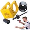 Generic Kit a per serratura della porta, set di seghe a per serratura della porta, kit di trapano, strumenti di installazione con guida per porte da 3,5 a 3,5 cm