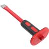 MUCKLILY Scalpello Pesante da 300 Mm Protezione per Mani, Scalpello Piatto e Punta per Demolizione Calcestruzzo e Intaglio Muratura, Utensile Manuale per Lavori Edili e Rottura Cemento
