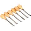 SAfweL 6 Pz 130mm Scalpello for intaglio del legno Coltello a mano Strumenti for intaglio del legno Professionale Lavorazione del legno Scalpello for scalpello Kit Sgorbie Utensili da taglio