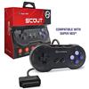 Hyperkin Scout - Controller cablato premium per SNES, controller gamepad compatibile con sistema Super Entertainment - Space Black