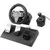 Tosuny Volante da Corsa da Gioco, Volante a 270° con Pedali e Cambio, Simulatore di Volanti da Corsa Compatibile con PC, PS 3/4, XboxOne, S witch, X box Series X|S