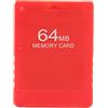 ANGGREK Memory Card, 64MB Ad Alta velocità per Giochi, Compatibile con Tutti i Giochi e FMCB1.966, Plug and Play (rosso)
