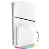 Zhixteu Per PS5 Slim Ospite Console Base Versione Digitale Versione Disco Base di Supporto P5 Slim Ospite Base con Luce RGB