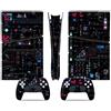 LNMLRBXEXZ Compatibile Con Adesivi Skin Per PS5 Slim Skin Disc Edition & Per Digital Console Controller Vinyl Cover Skins Wraps Scratch Resistant Compatible 84924 Avvolgimento(Disc Version)